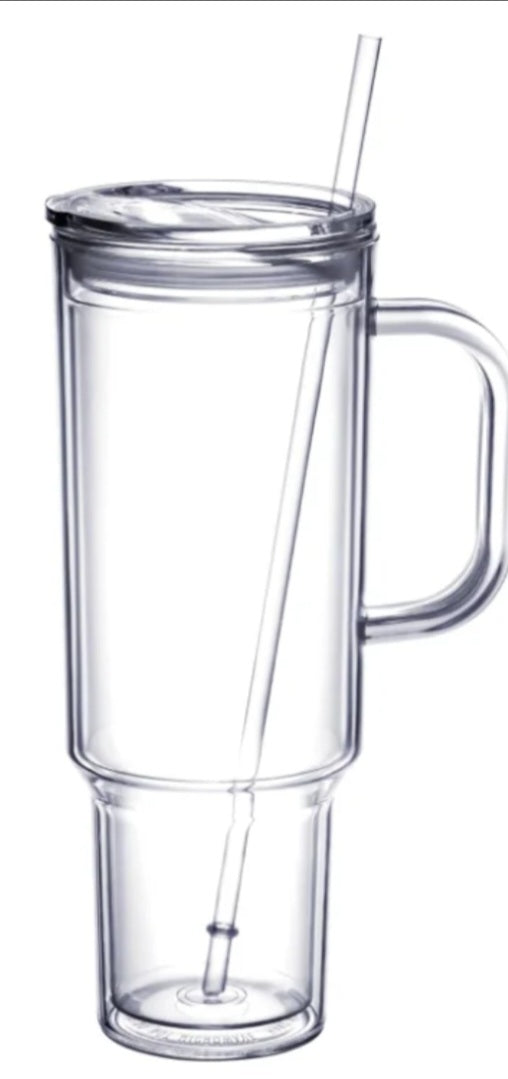 Big Girl 40 Oz Snow Globe Tumbler With Handle