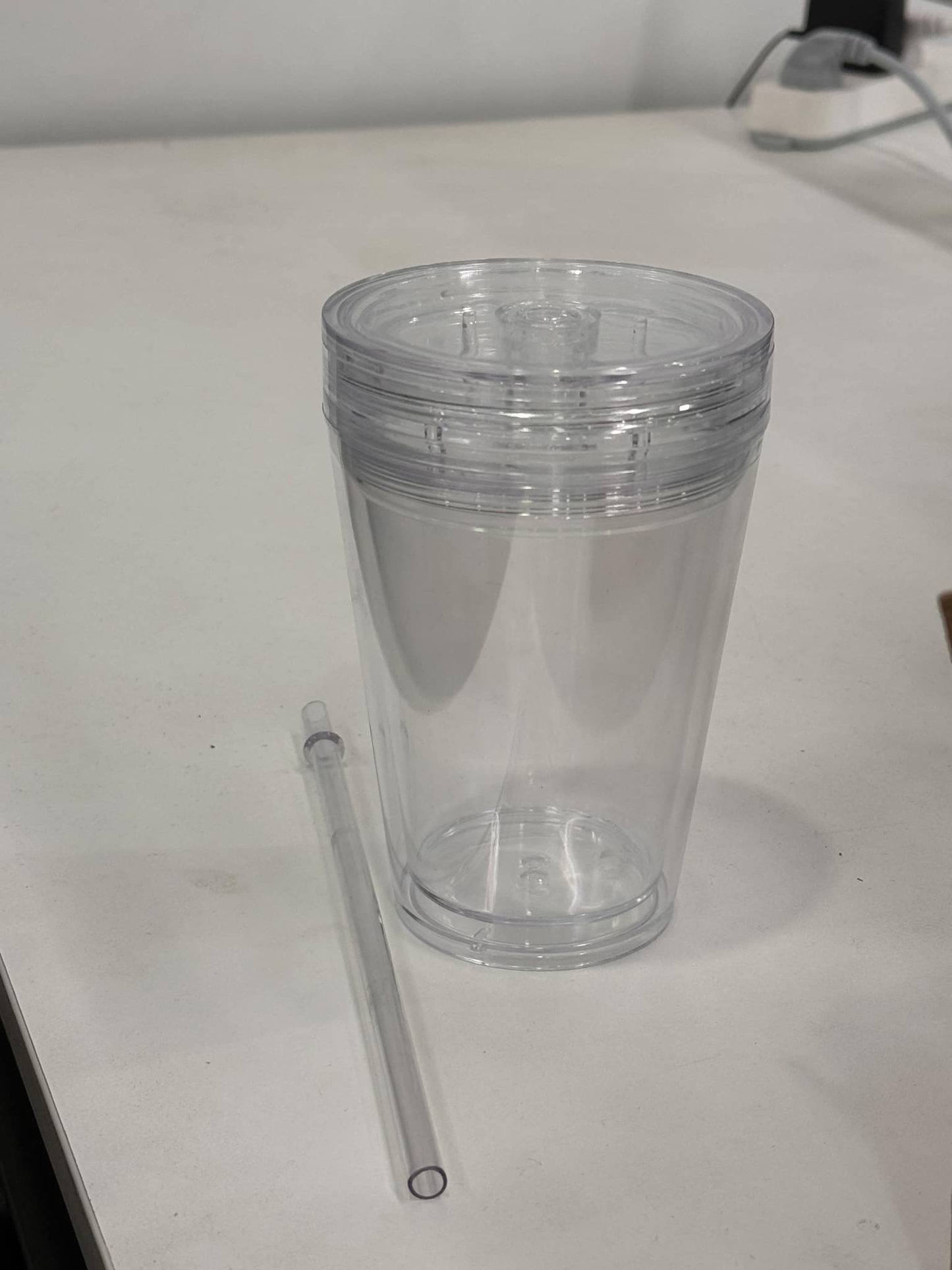 Kids !2 Oz Double Lid Tapered Snow Globe Tumbler